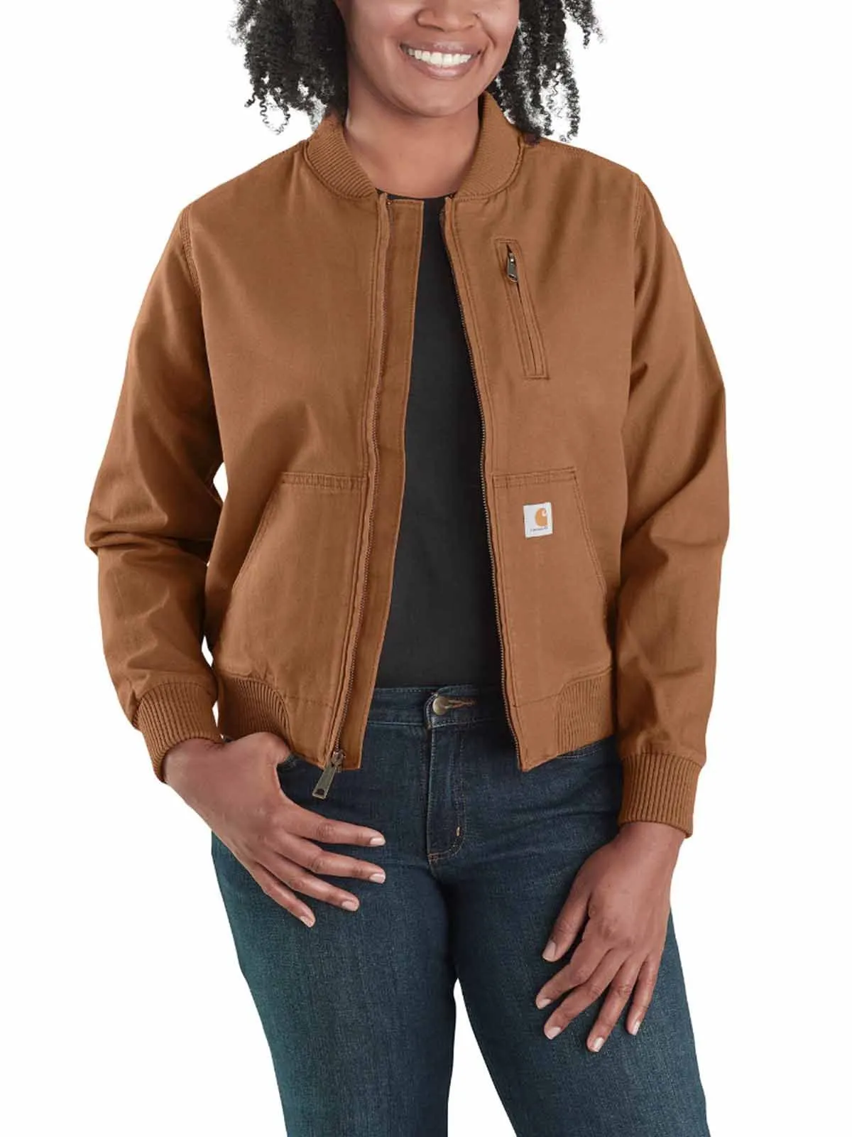 102524 Women's Work Jacket Canvas Rugged Flex - Carhartt Brown - XL