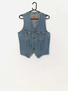 70s vintage Levis denim vest, orange tab – Small / Medium