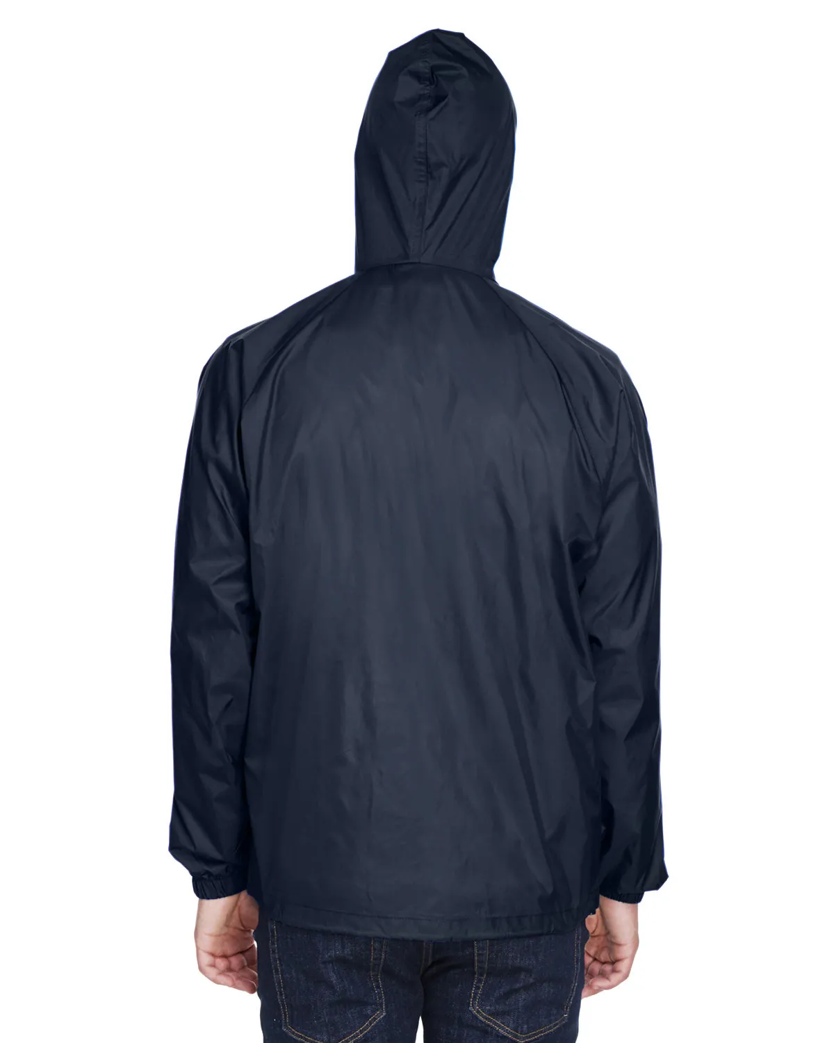 8925 UltraClub® Adult 1/4-Zip Hooded Nylon Pullover Pack-Away Jacket SKU: 8925