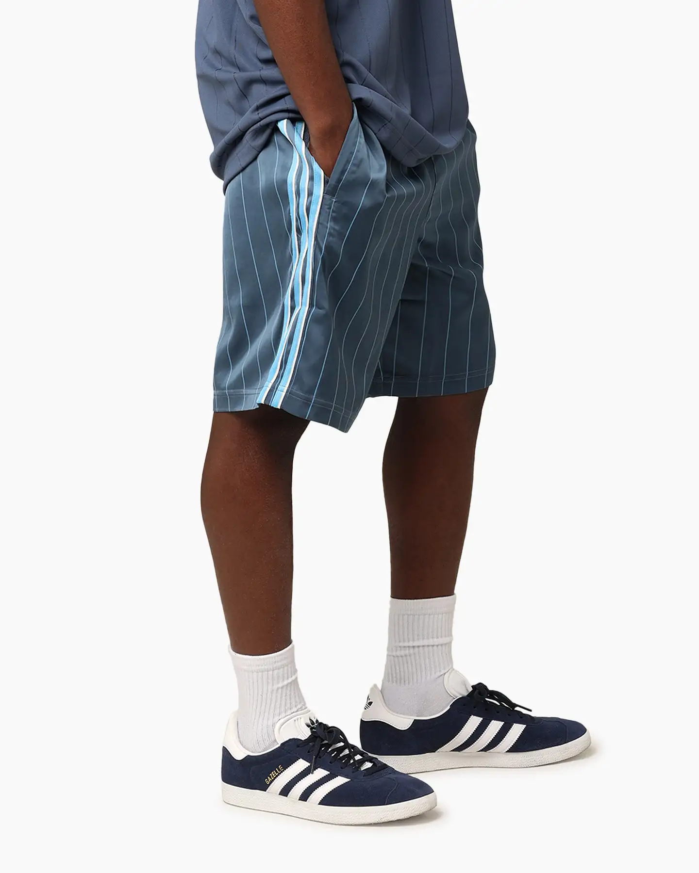 Adidas Pinstripe Sprinter Shorts Preloved Ink