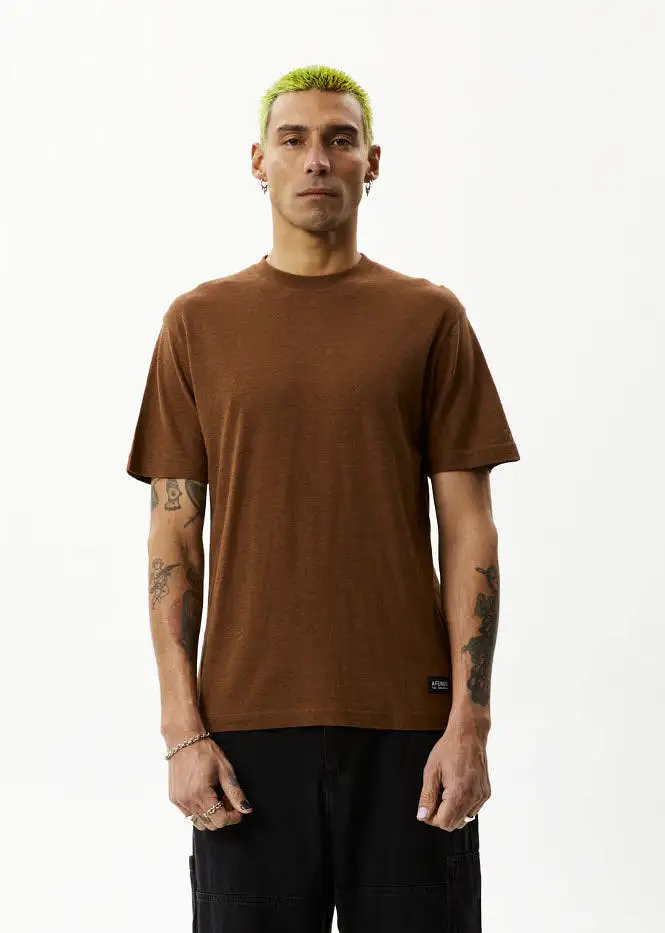 Afends Classic Hemp Retro T-Shirt Toffee