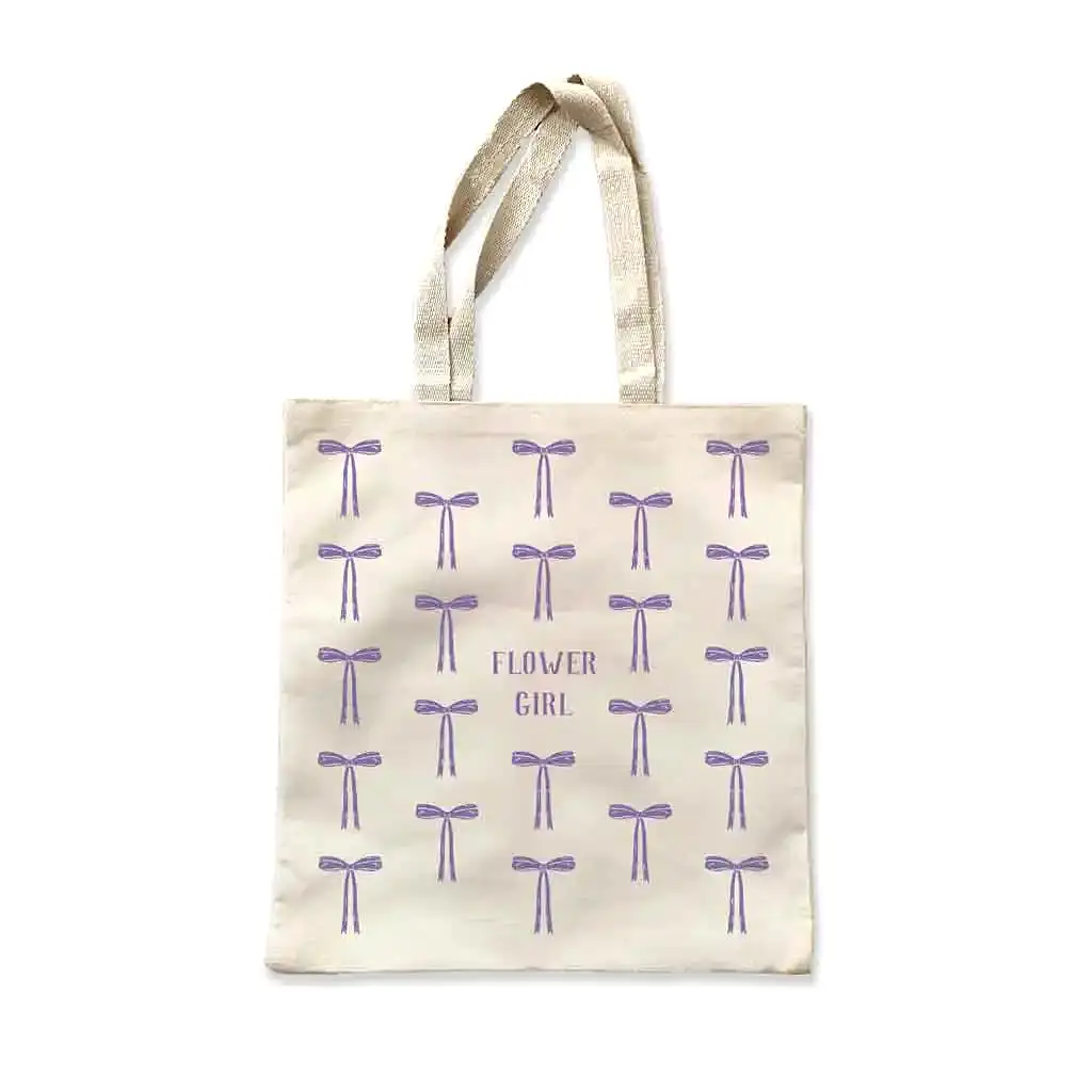 All Over Coquette Bow Bridal Party Tote Bag