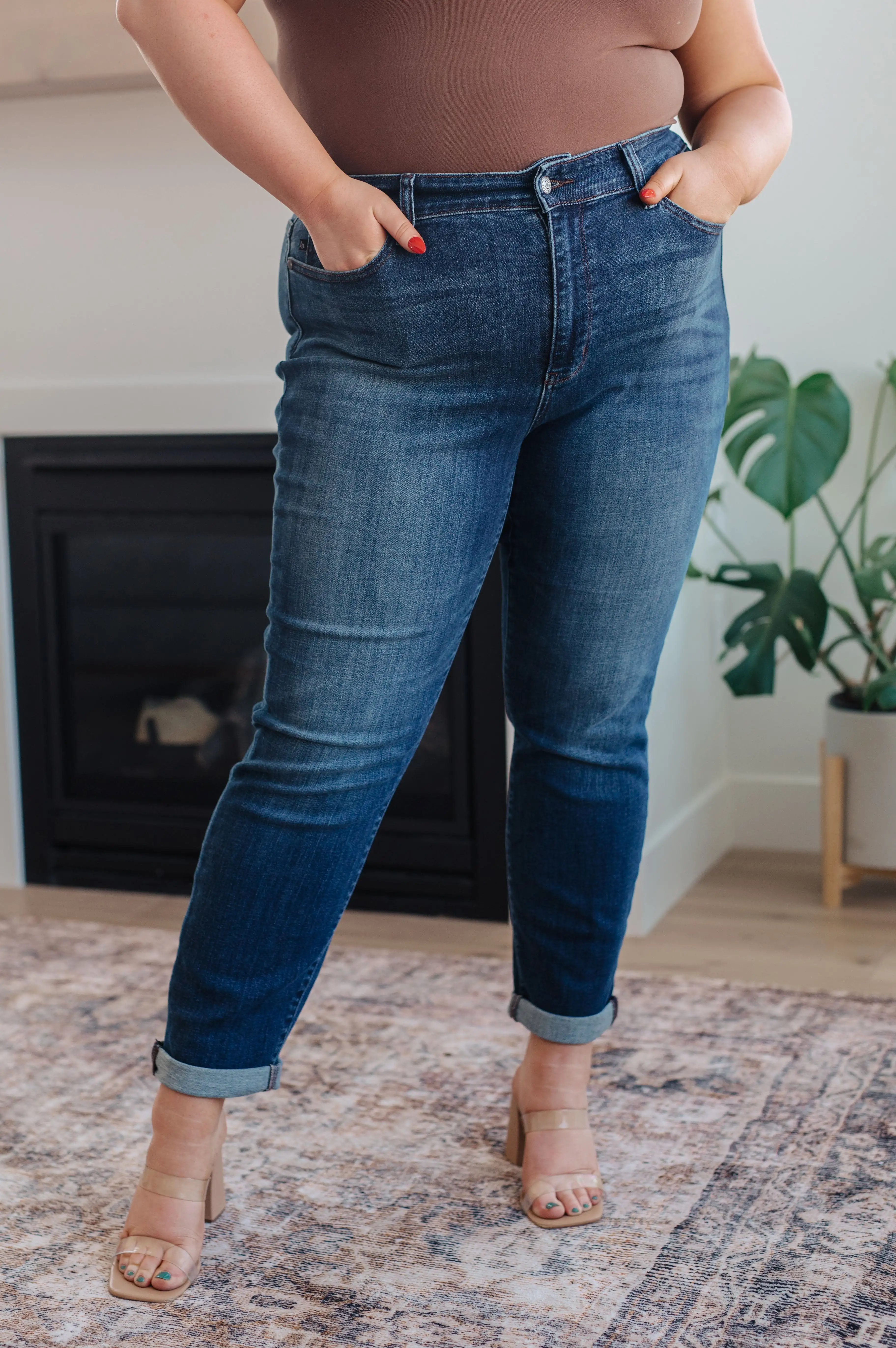 Amber Mid Rise Cuffed Slim Fit Jeans-- Use the code SPRINGJB for 20% off!