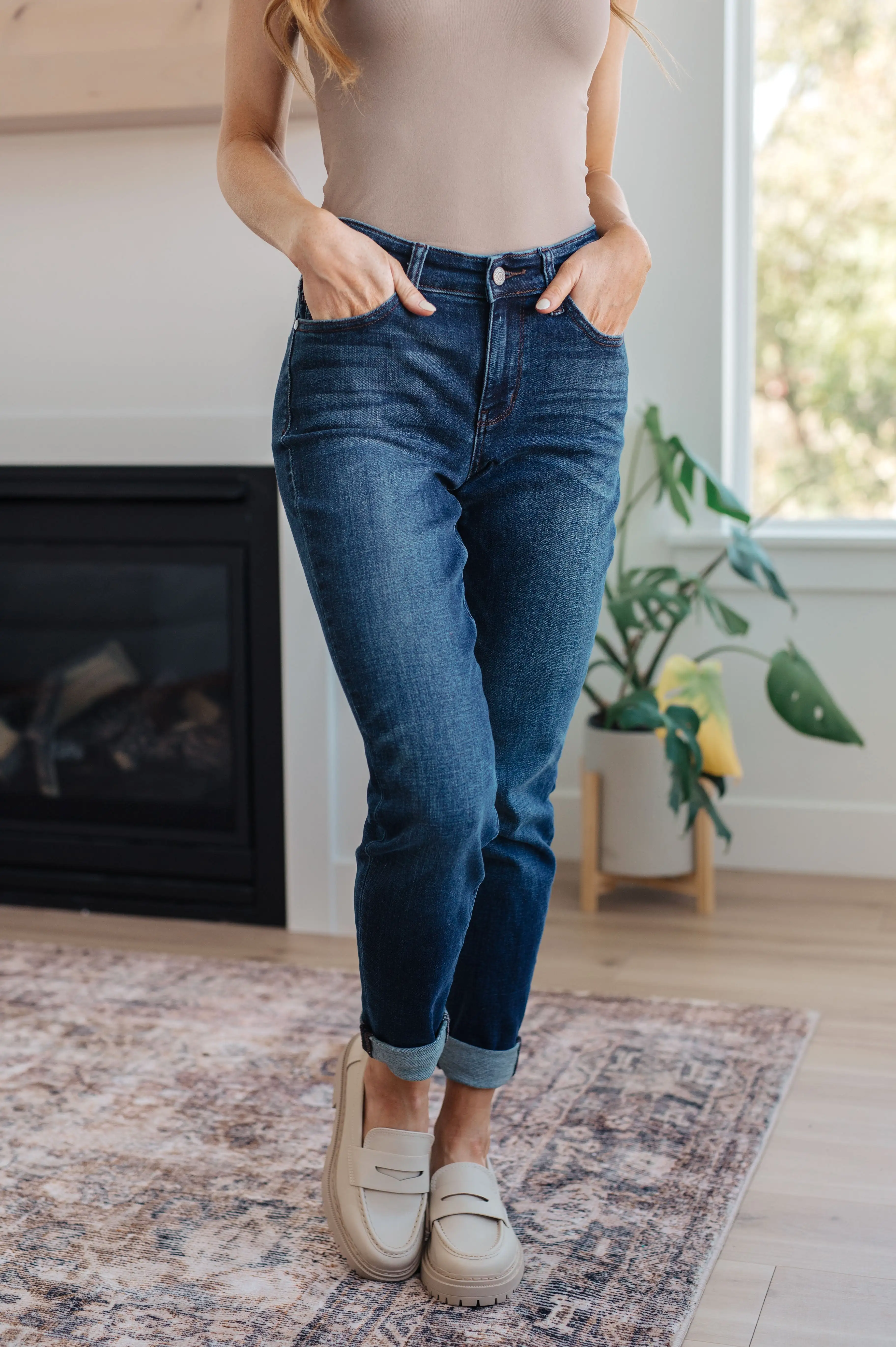 Amber Mid Rise Cuffed Slim Fit Jeans-- Use the code SPRINGJB for 20% off!