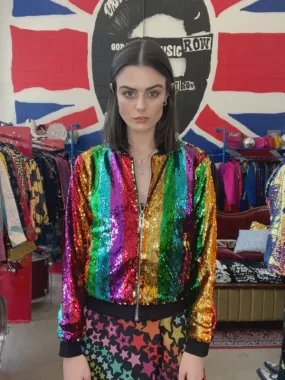 Any Old Iron Rainbow Bomber Jacket