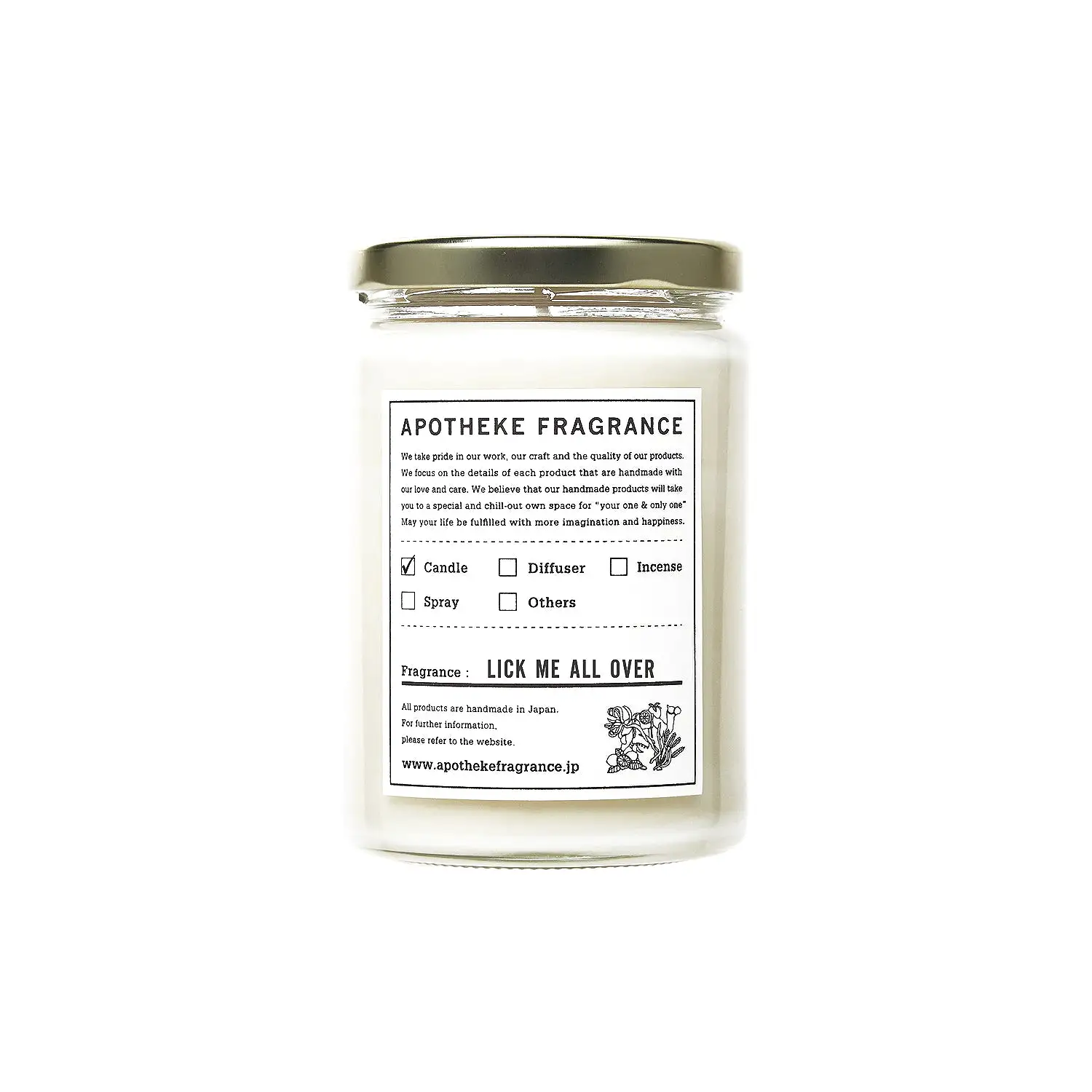 Apotheke Fragrance Glass Jar Candle 