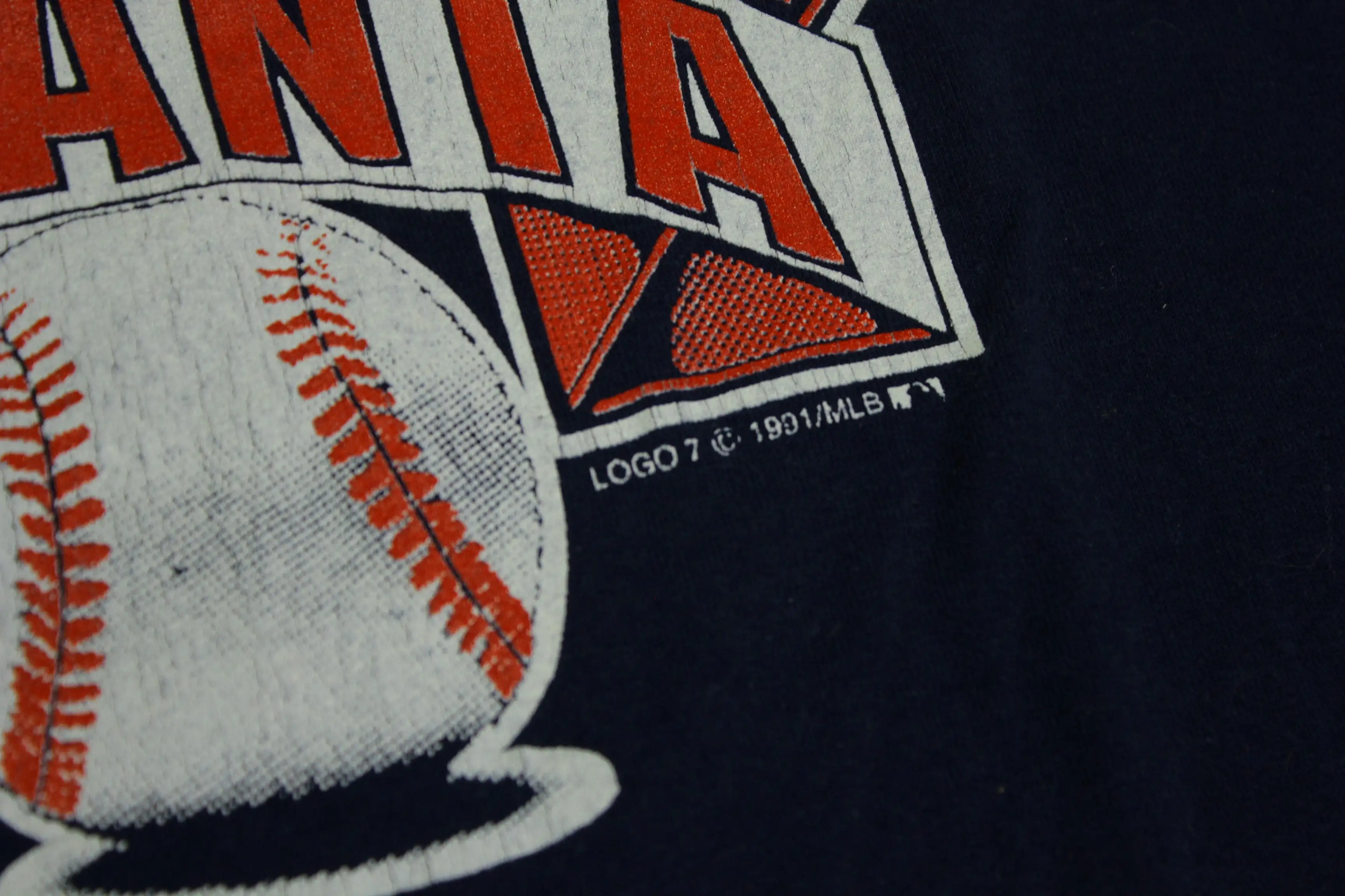 Atlanta Braves National League 1991 Vintage Logo 7 Single Stitch 90's MLB Baseball T-Shirt