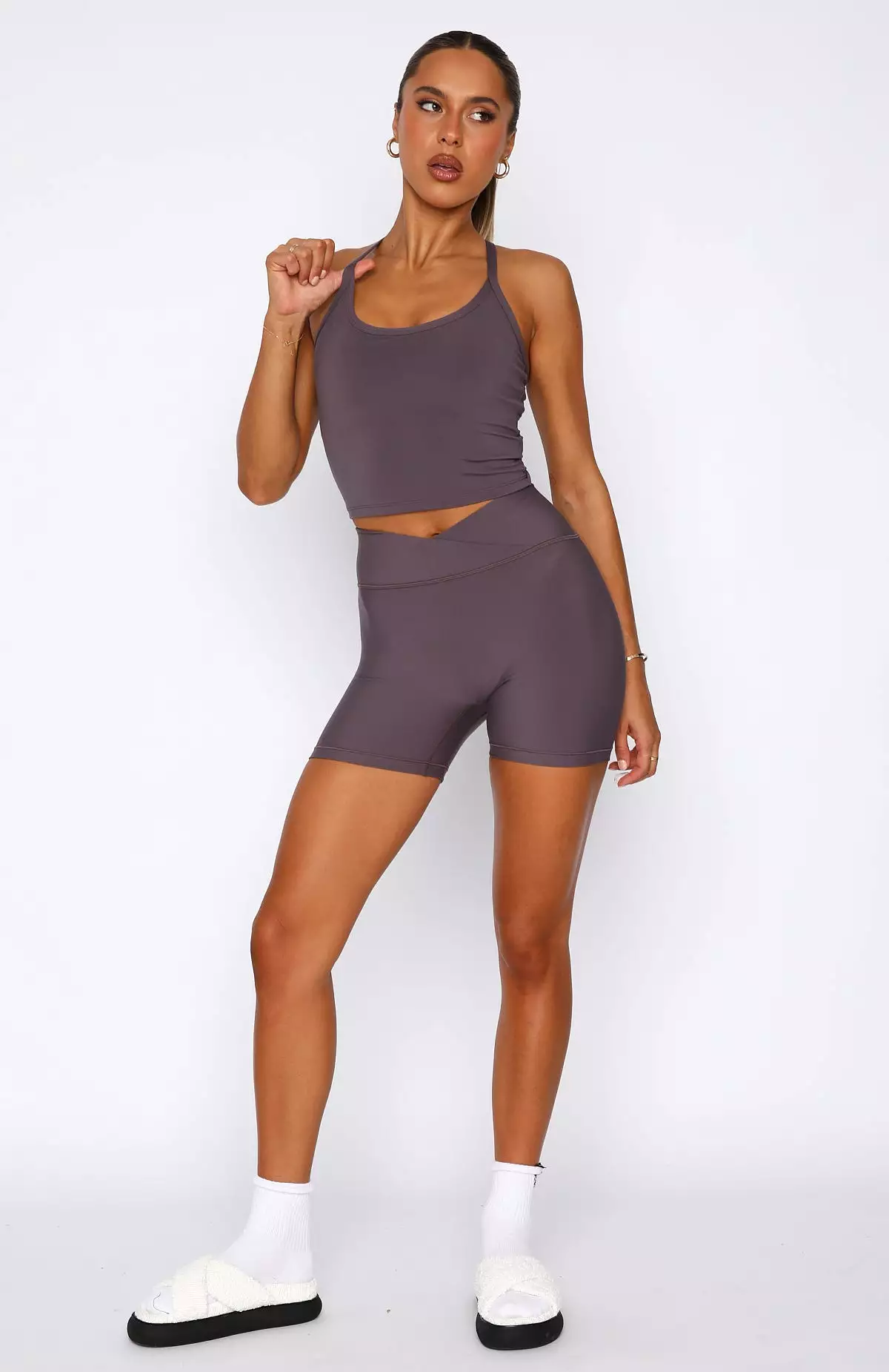 Balance High Waisted Shorts Haze