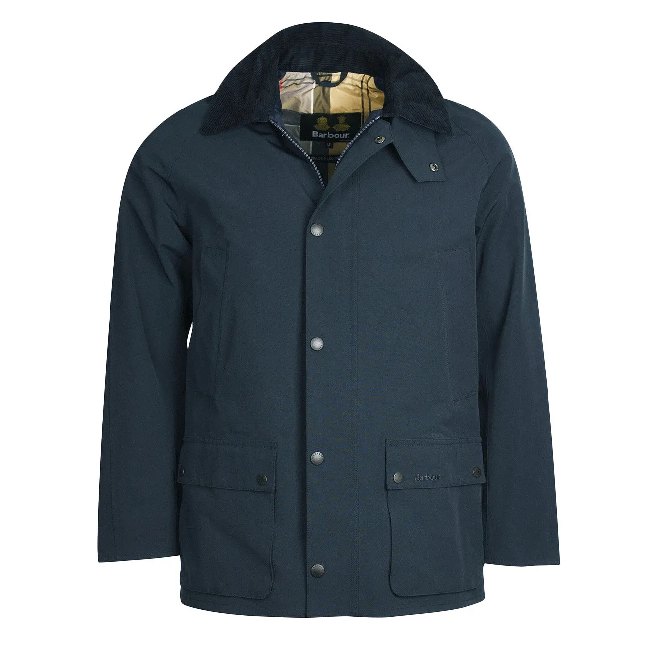 Barbour Waterproof Ashby Jacket Navy / Dress Tartan