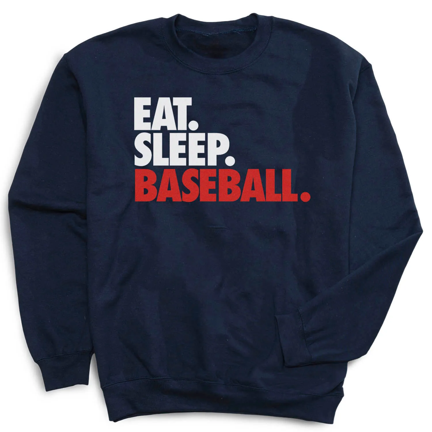 Baseball Crewneck Sweatshirt - Eat Sleep Baseball Bold 