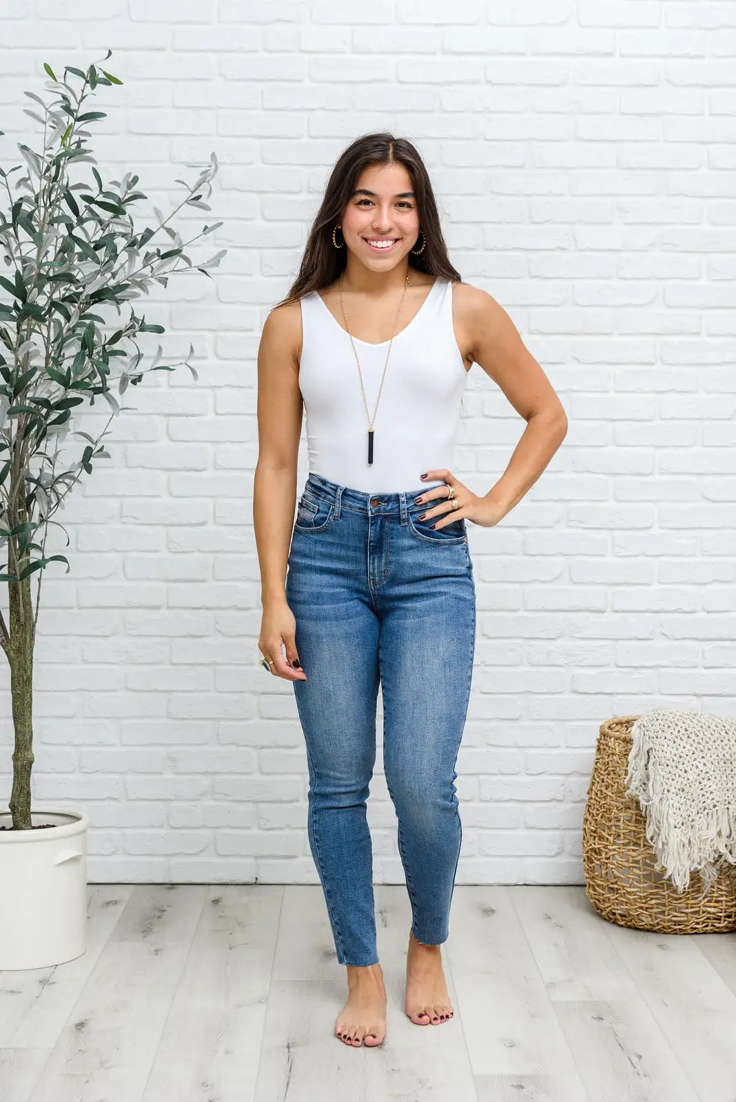 Becca Hi-Waisted Embroidered Pocket Relaxed Jeans-- Use the code SPRINGJB for 20% off!