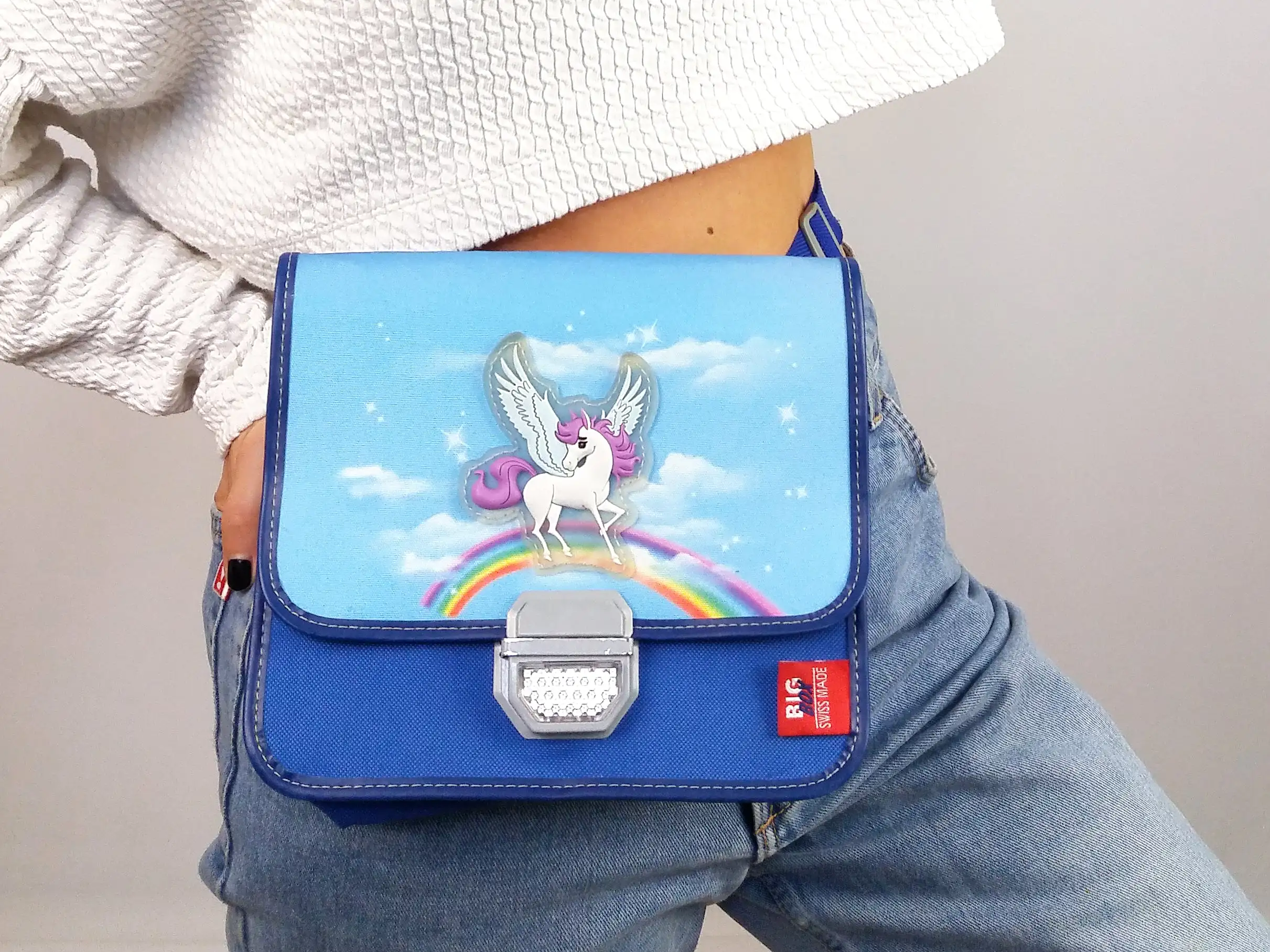 Big Box Swiss Made Unicorn Cartoon Rainbow Kids' Lunchbox / Small Bag