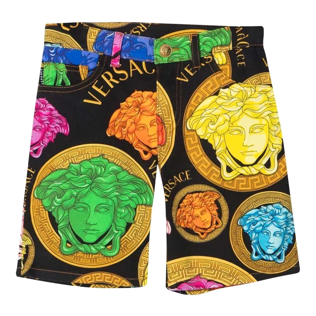 Black & Multicolor Shorts