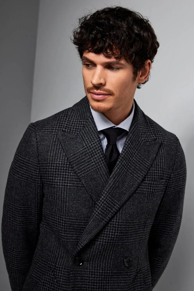 Blake Coat - Charcoal Check Wool