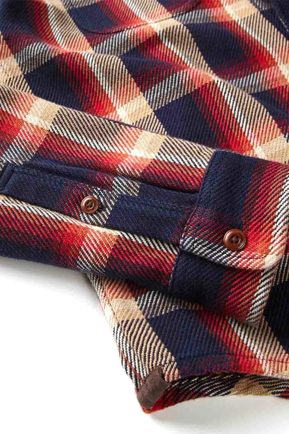 BLANKET SHIRT Marine Nostalgic Plaid