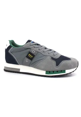 BLAUER Queens 01 Sneaker Uomo Grey Navy Green F2QUEENS01