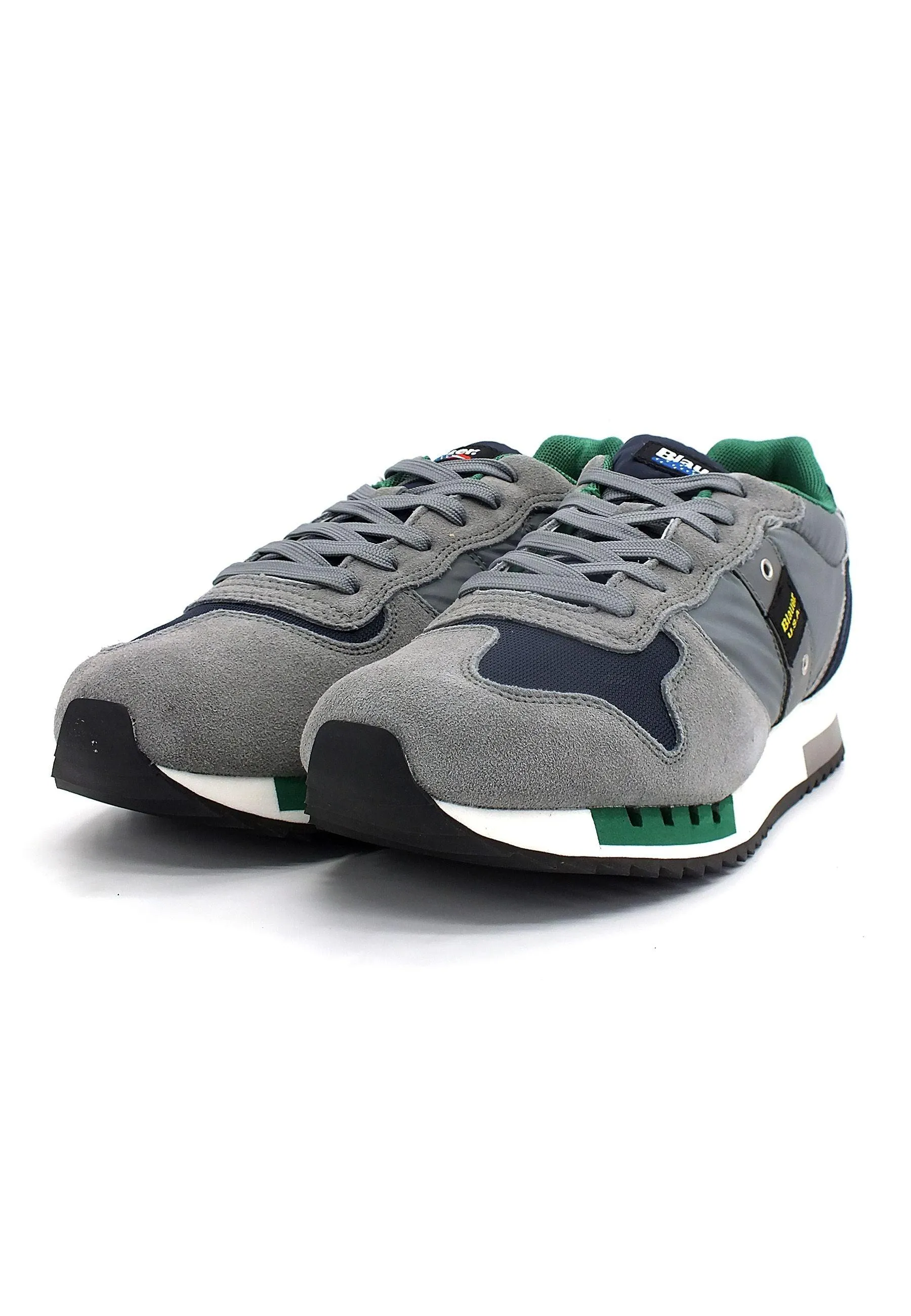 BLAUER Queens 01 Sneaker Uomo Grey Navy Green F2QUEENS01