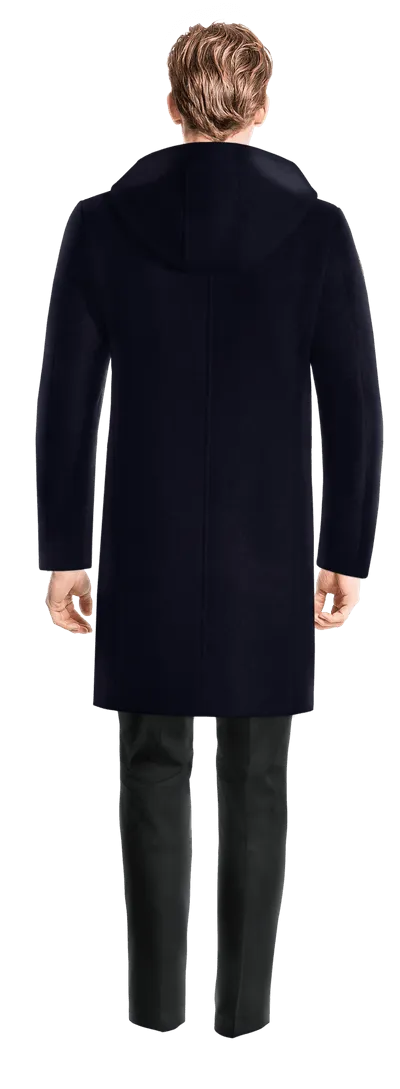 Blue Long Toggle coat