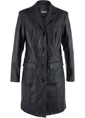 bonprix Pleather Trench Coat | Kaleidoscope