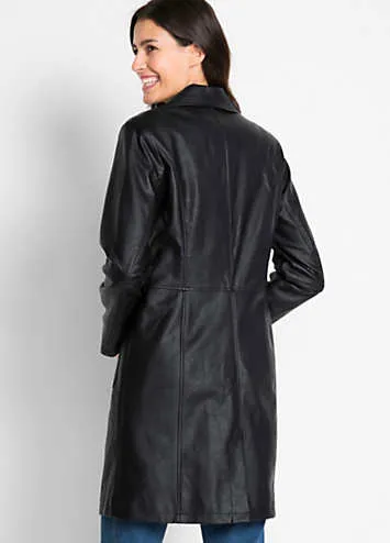 bonprix Pleather Trench Coat | Kaleidoscope