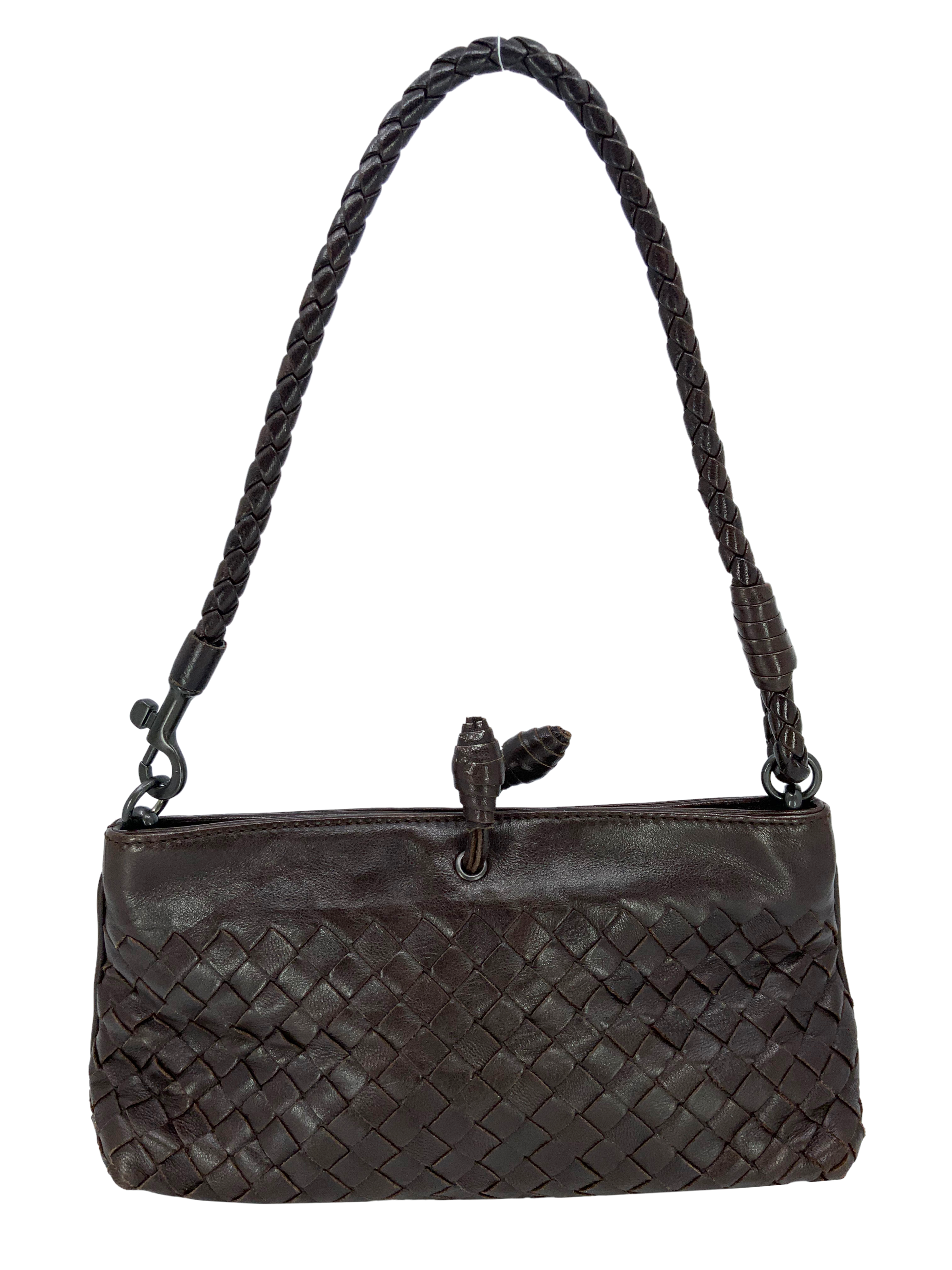 Bottega Veneta Vintage Intrecciato Woven Small Shoulder Bag