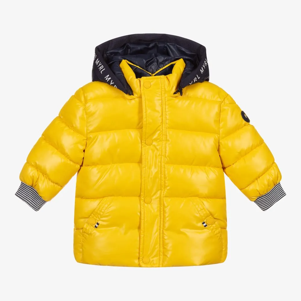 Boys Yellow Puffer Coat