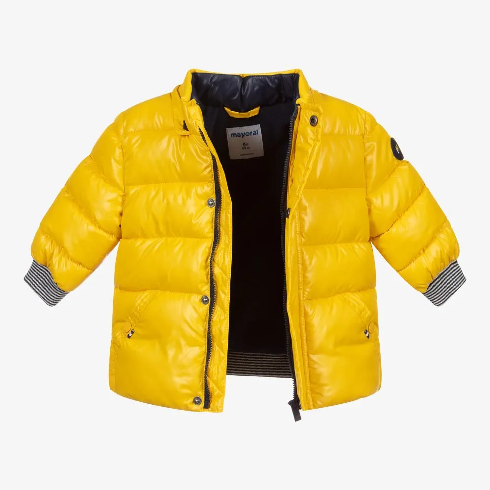 Boys Yellow Puffer Coat