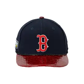 Breyer's Buck 50 Boston Red Sox MLB Hat With Leather Visor