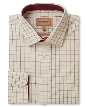 Burnham Tattersall Classic Shirt                             Damson Tattersall