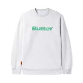 Butter Goods Chenille Applique Crewneck Sweatshirt Ash Grey