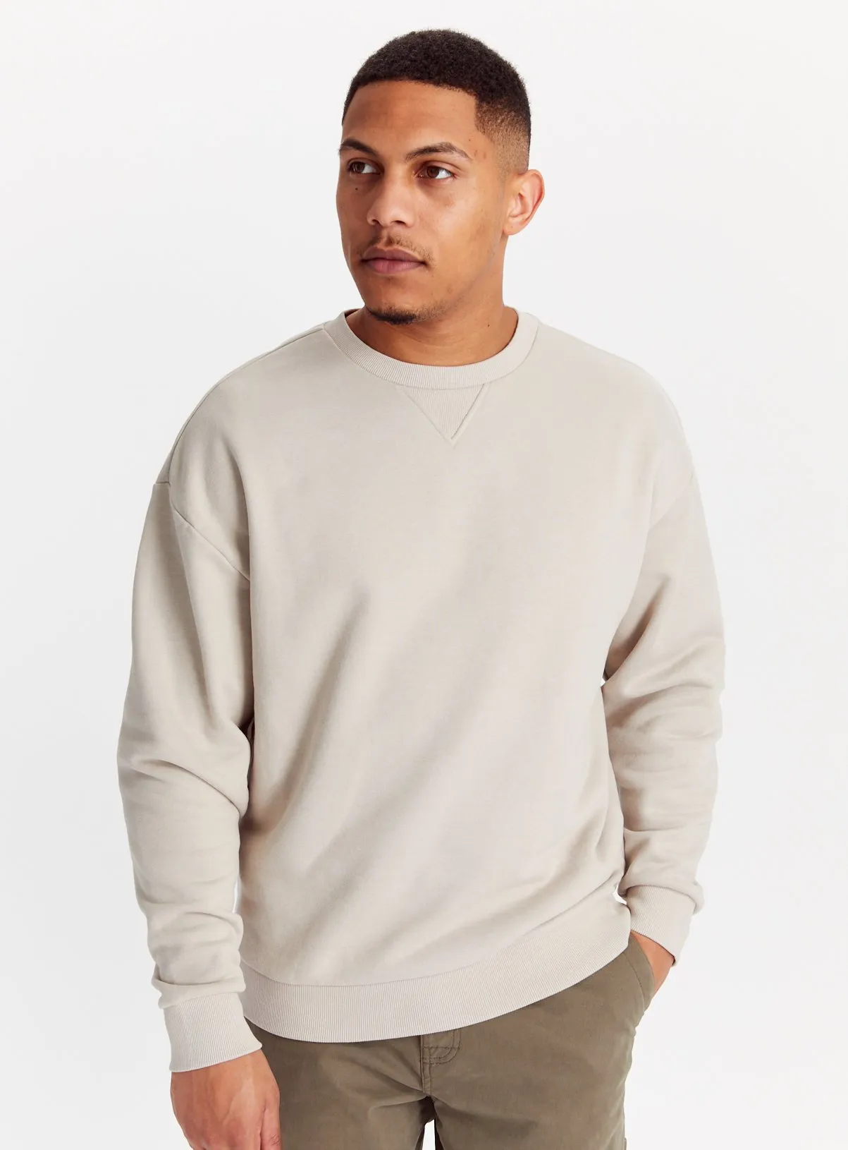 Buy Grey Dropped Shoulder Sweatshirt L | Sweatshirts and hoodies | Tu