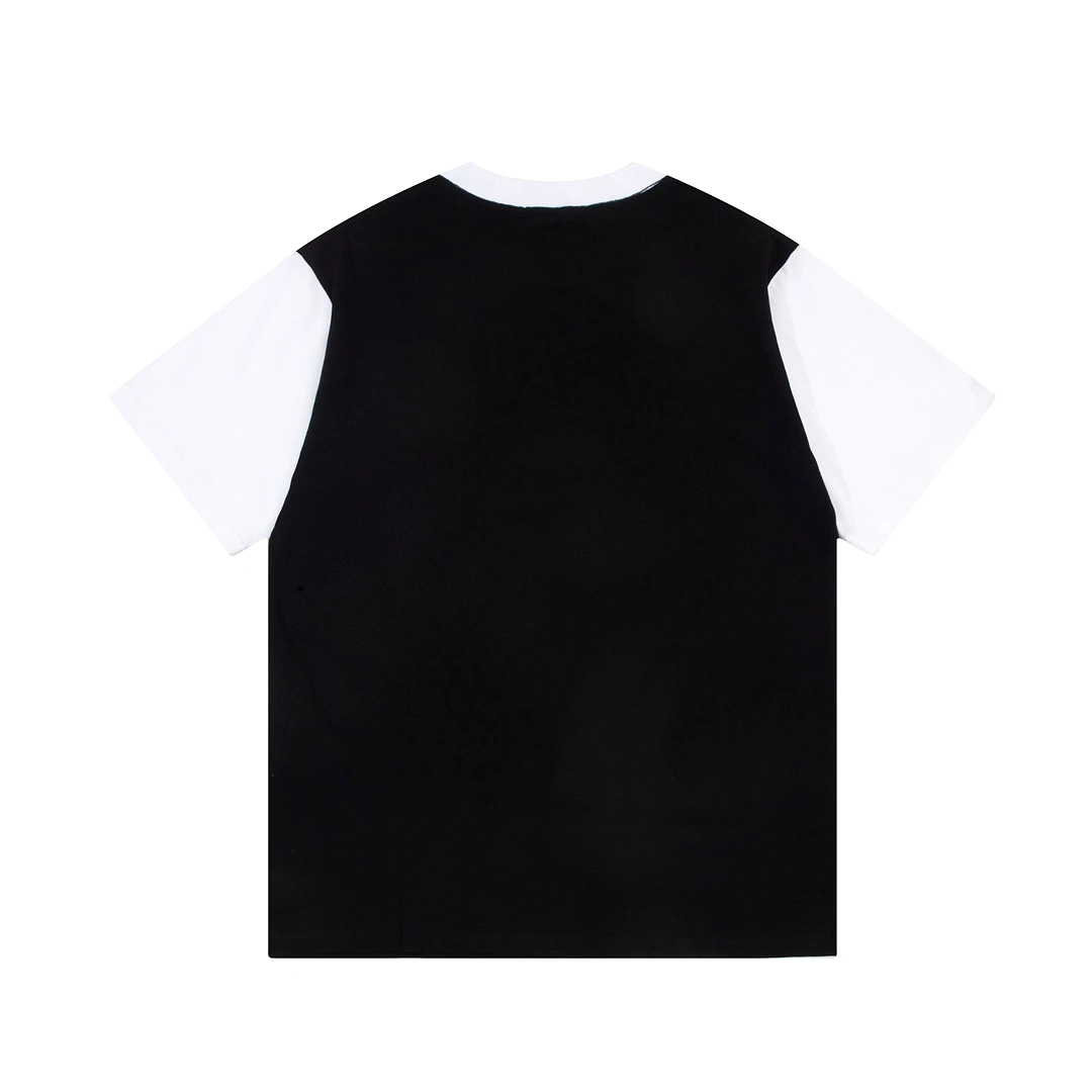 Celine 23ss front graphic print stitching short-sleeved T-shirt black 6.14