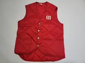 Cenex Vintage 70s Union Made in USA Pleated Quilted Work Vest