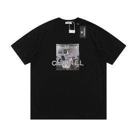 CHANEL 24SS be different short-sleeved T-shirt Black 1.10