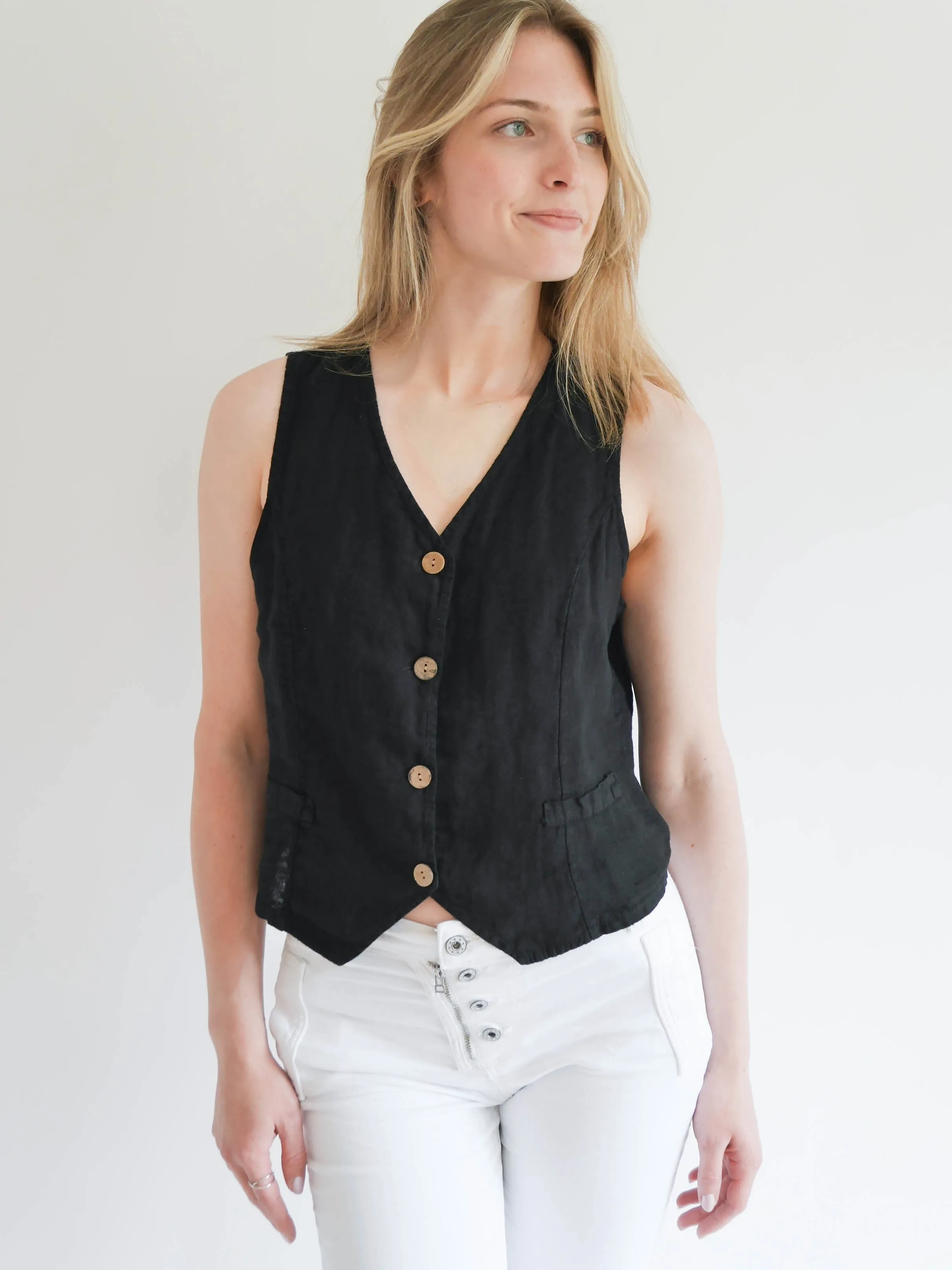 Chloe Waistcoat Black