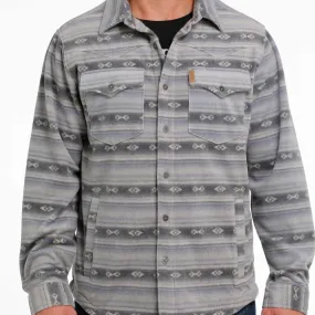 Cinch Men's Aztec Polar Fleece Shirt Jacket-Blue