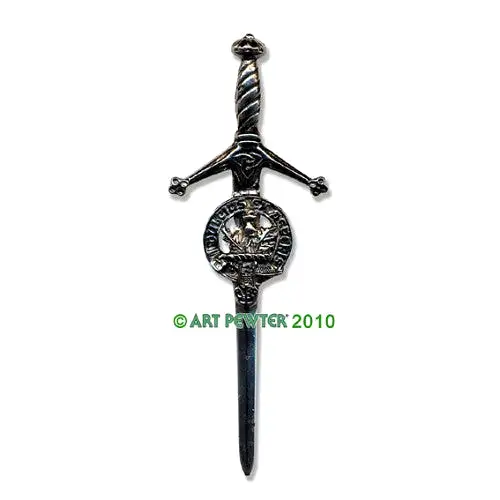 Clan Kilt Pin / Brooch from Art Pewter of Scotland — [ 68 Names ]