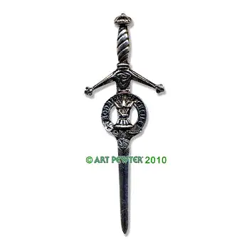 Clan Kilt Pin / Brooch from Art Pewter of Scotland — [ 68 Names ]