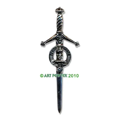 Clan Kilt Pin / Brooch from Art Pewter of Scotland — [ 68 Names ]