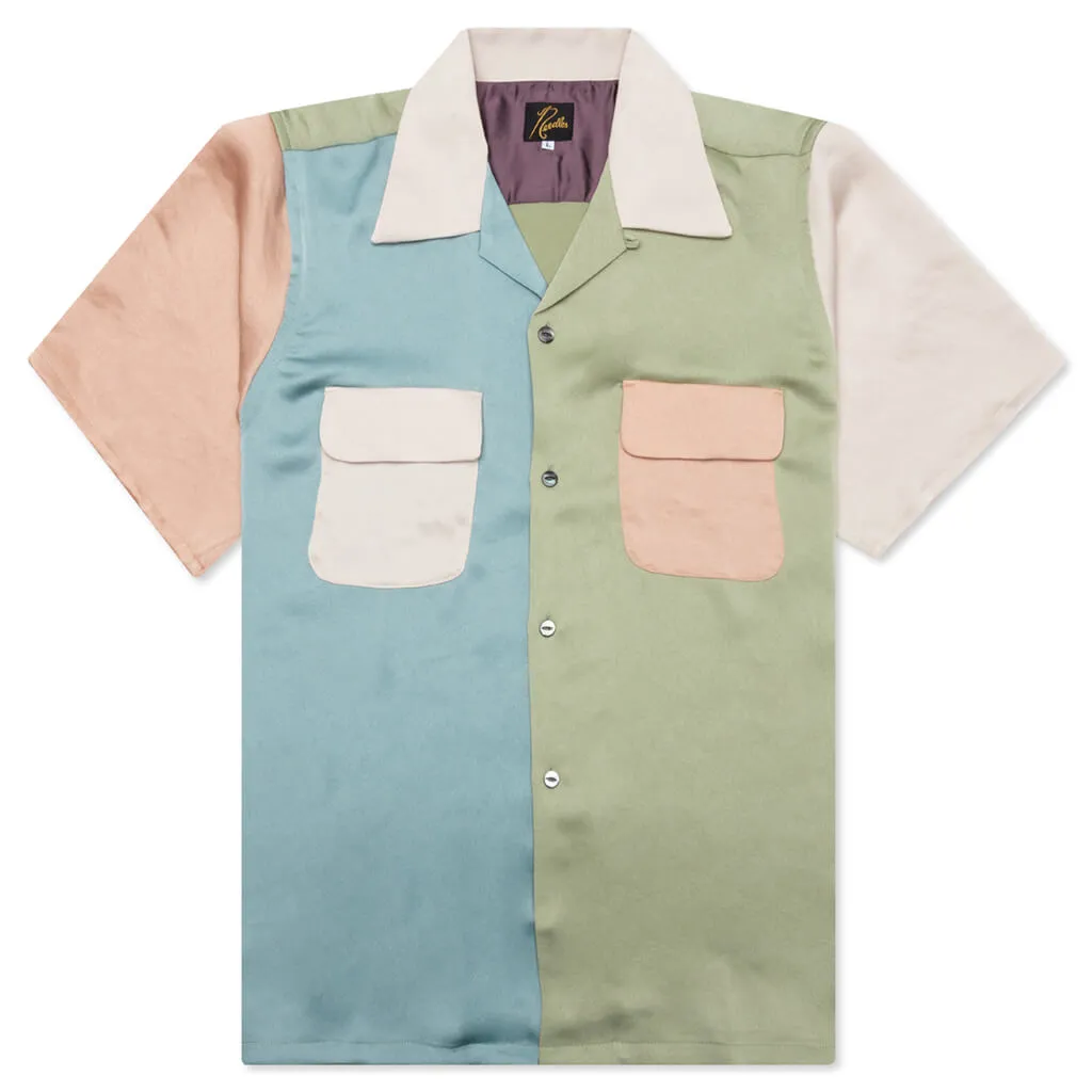 Classic Poly Sateen Multi Color S/S Shirt - Light Tone