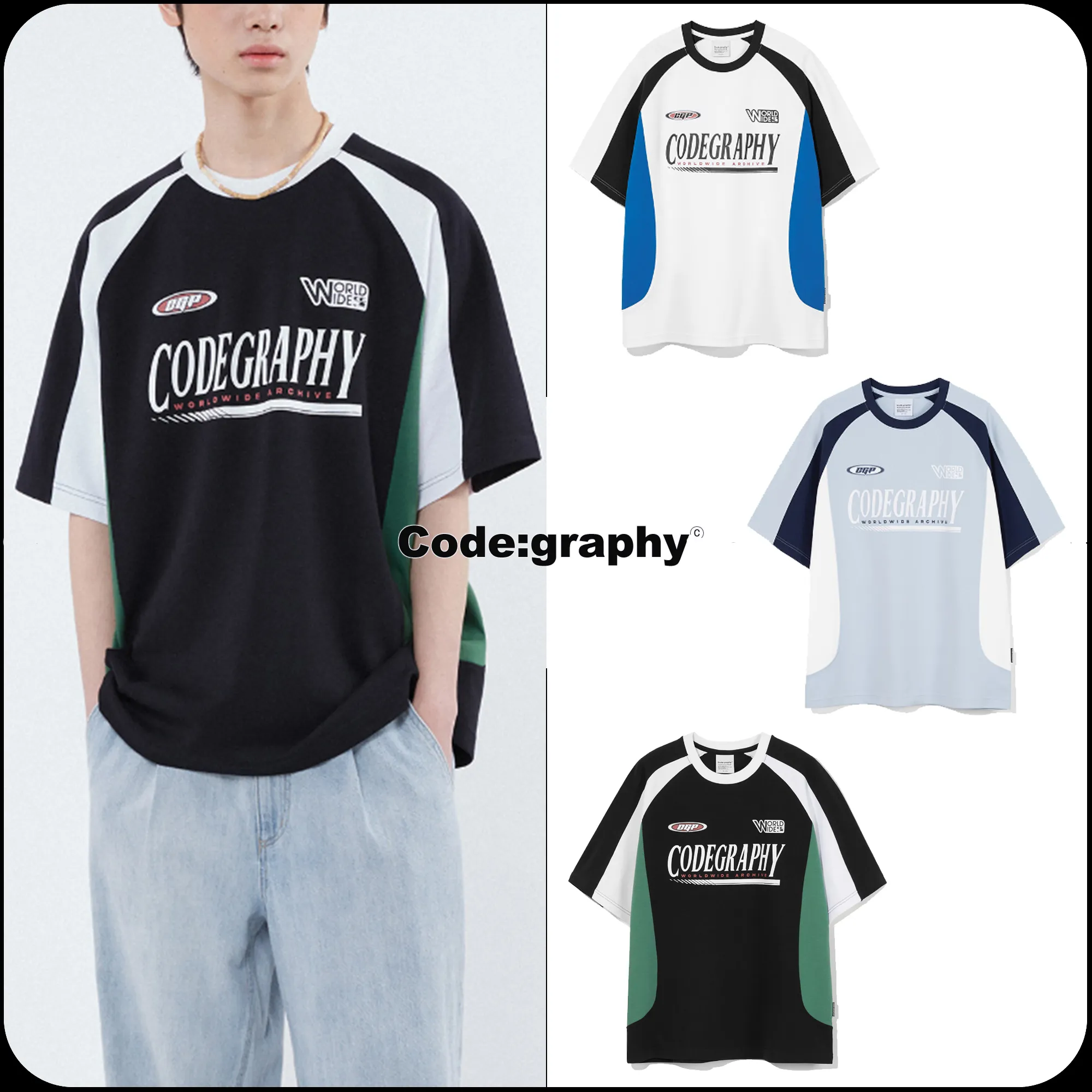 Code graphy  |[CODEGRAPHY]★RACING COLORING SHORT-SLEEVED T-SHIRT