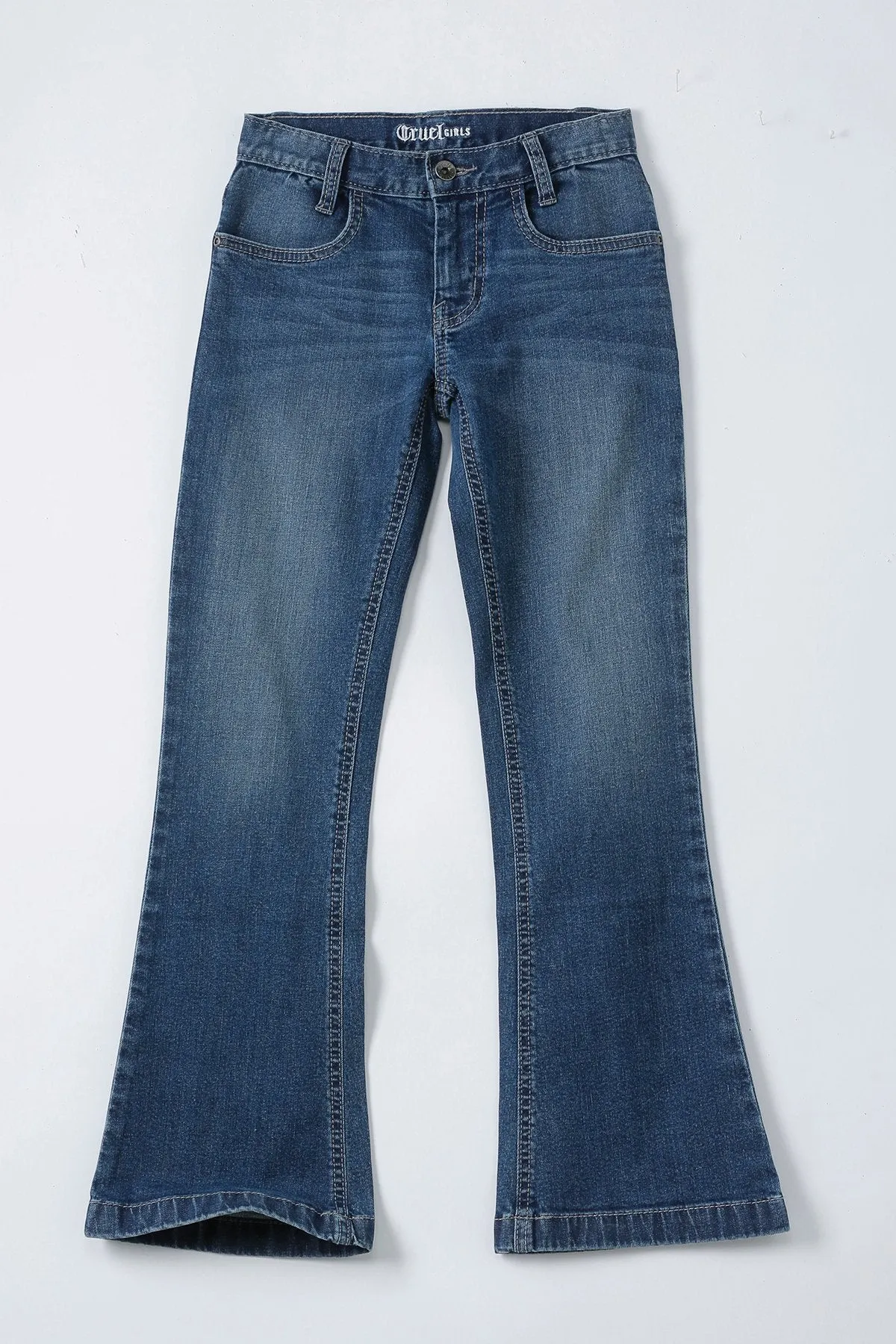 Cruel Girl Mid Rise Slim Fit Jeans Medium Stonewash