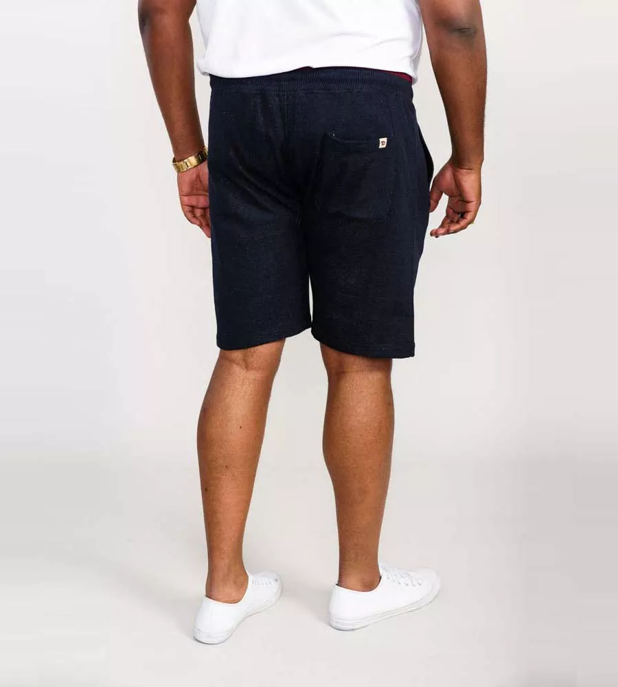 D555 Big Mens Shorts With Elasticated Waist and Loop Back (TUNSTALL)