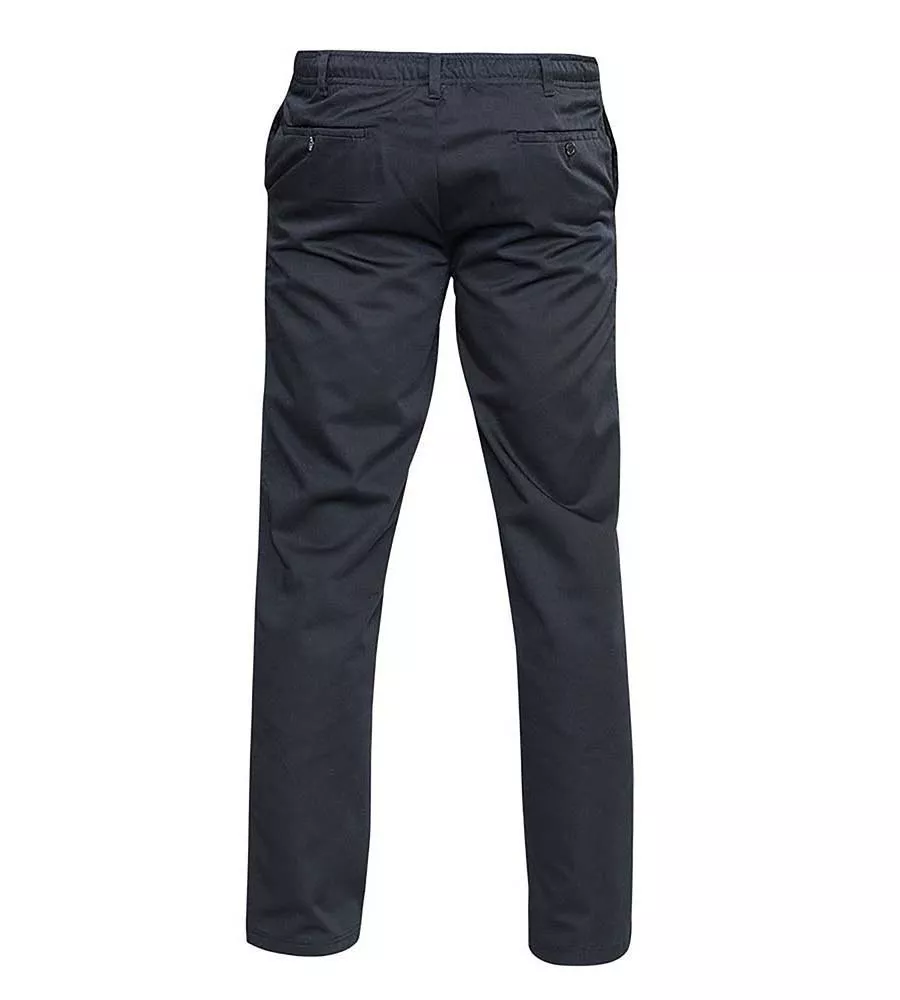 D555 Mens Black Rugby Trouser With Full Elasticated Waist (BASILIO BLACK)