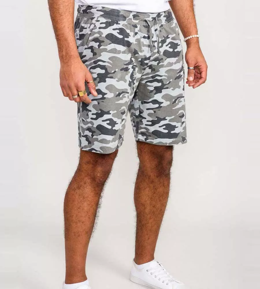 D555 Mens Jersey Camouflage Shorts With Elasticated Waist (CARLTON)