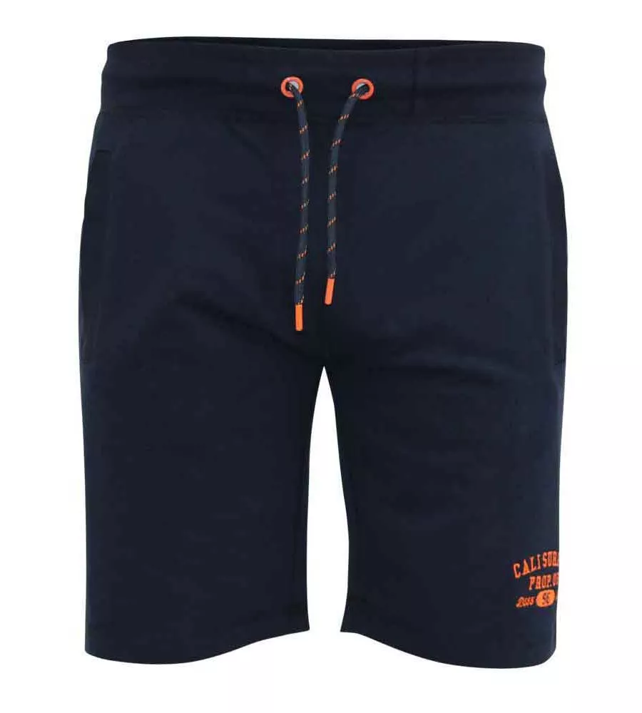 D555 Mens Navy Shorts With Elasticated Waist and Loop Back (SUTTON 2)