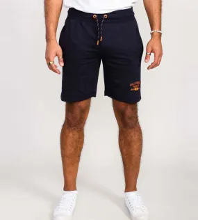 D555 Mens Navy Shorts With Elasticated Waist and Loop Back (SUTTON 2)