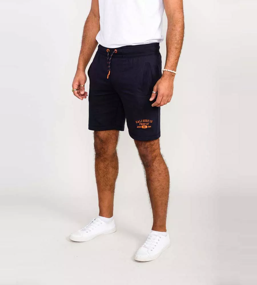 D555 Mens Navy Shorts With Elasticated Waist and Loop Back (SUTTON 2)