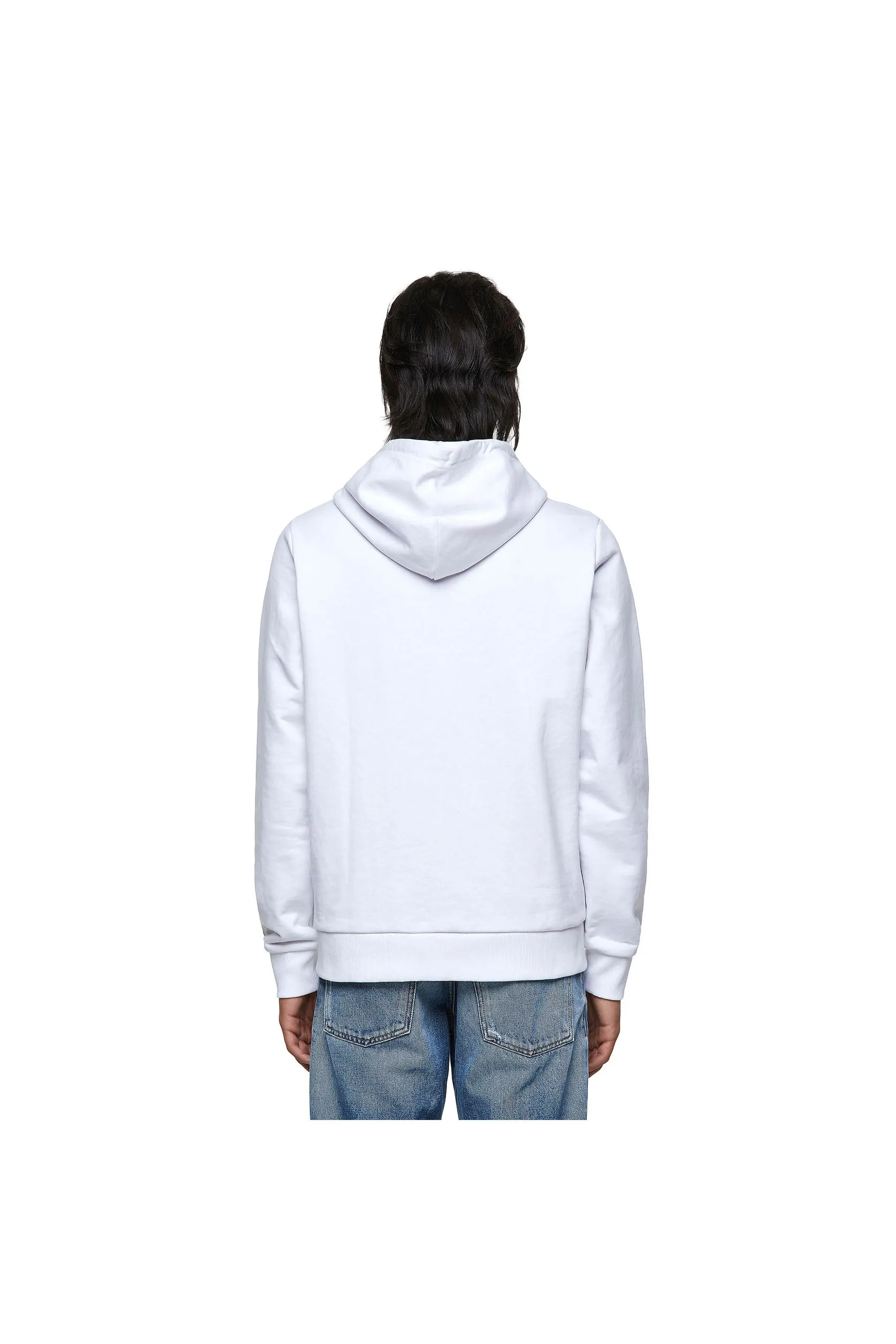 Diesel S-Girk-Hood-Zip-K1 Felpa White Men Hoodies|akgalleria.com