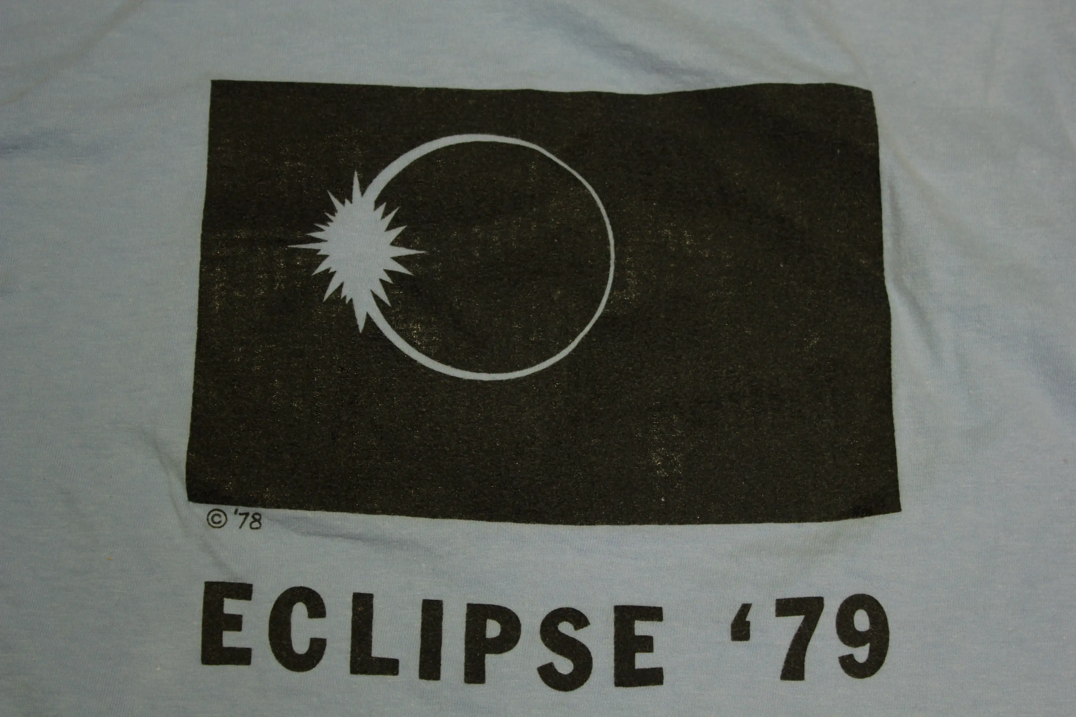 Eclipse '79 Vintage 70's Hanes Single Stitch 100% Cotton Beefy Tee T-Shirt